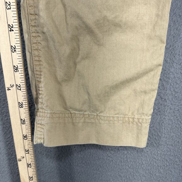 Lauren Ralph Lauren Pants Womens Sz 10 Beige Straight Cargo Chore Work Casual - Picture 5 of 14